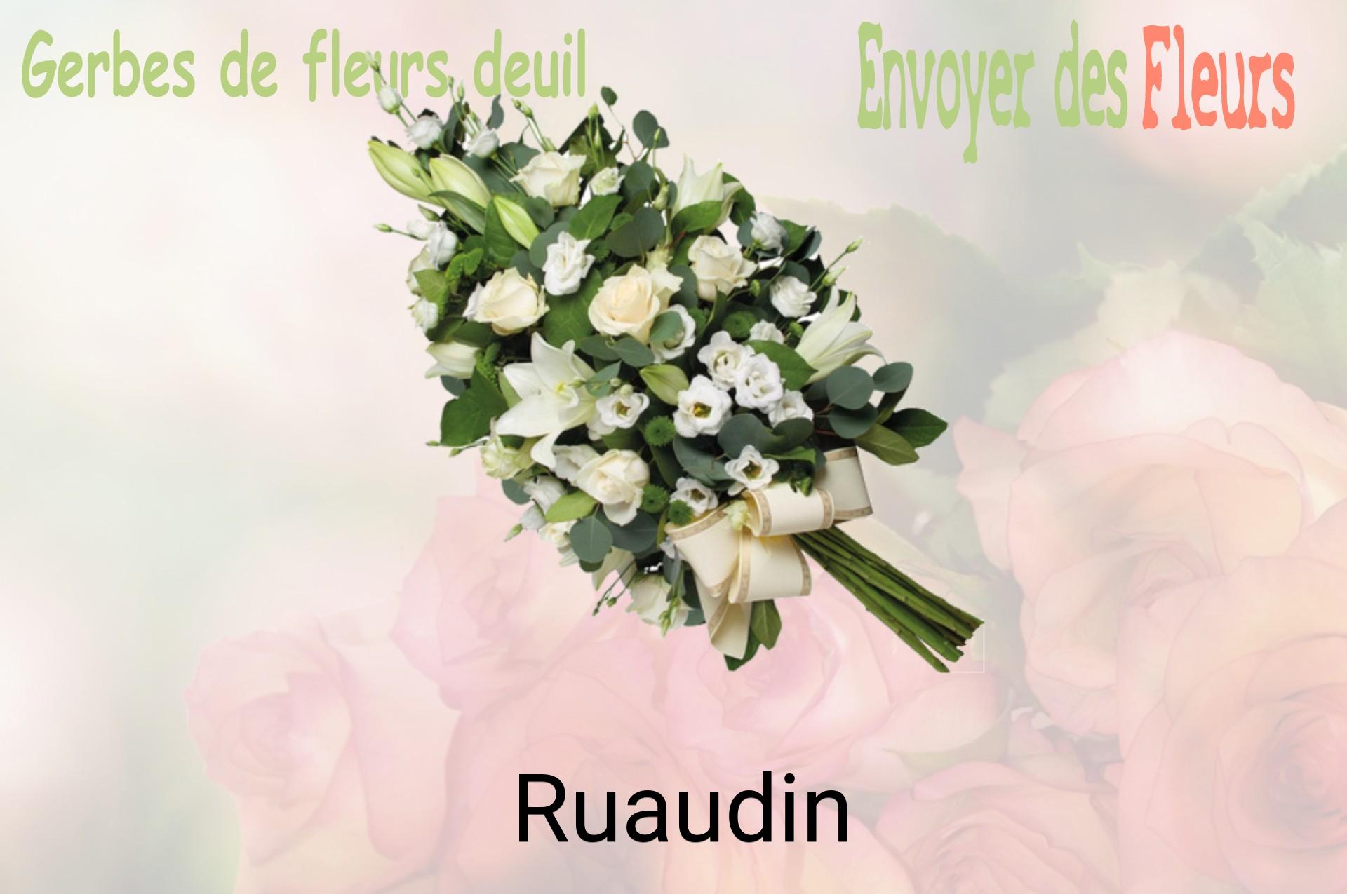 Gerbe de fleurs de deuil livrée à Ruaudin